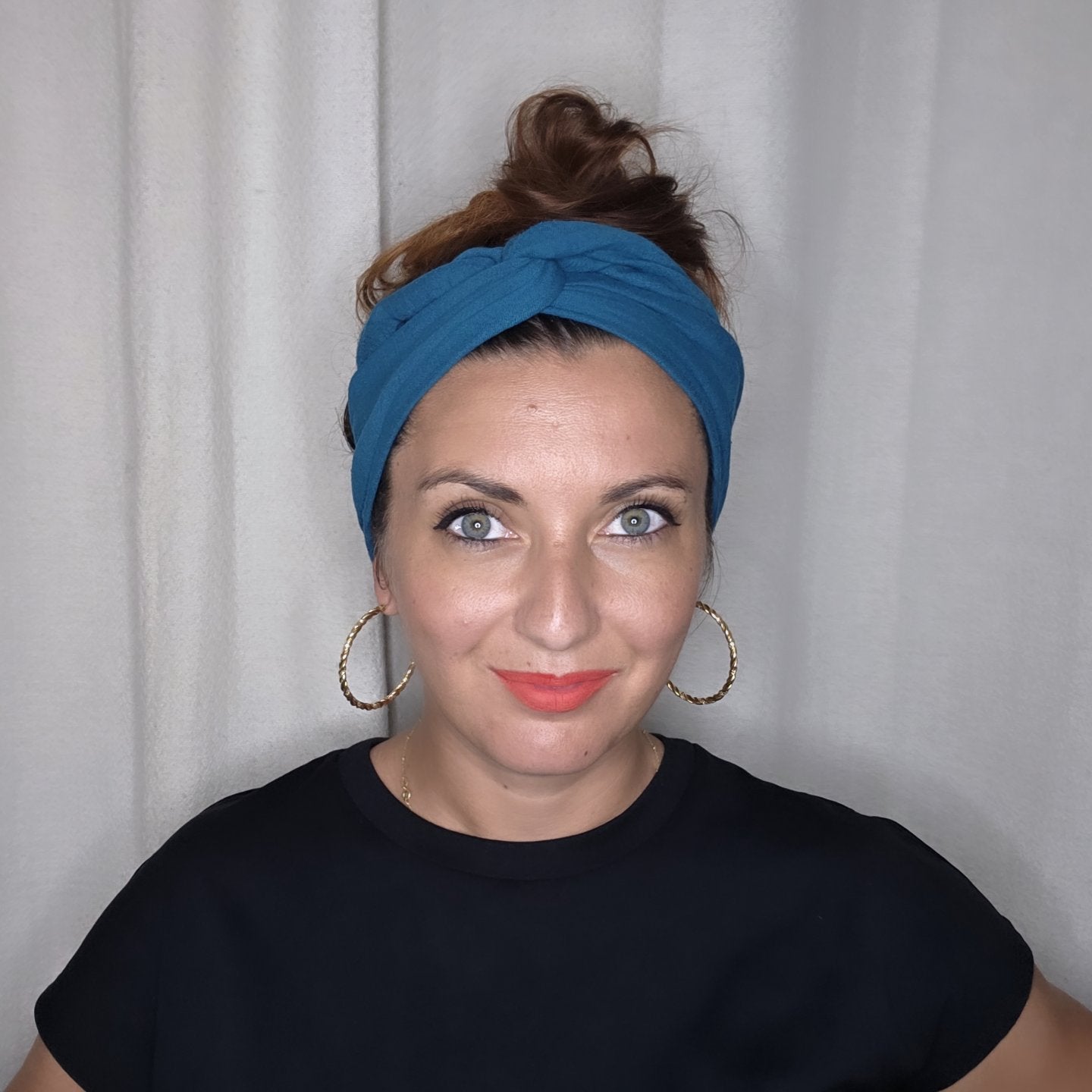 GAZE COTON BLEU CANARD