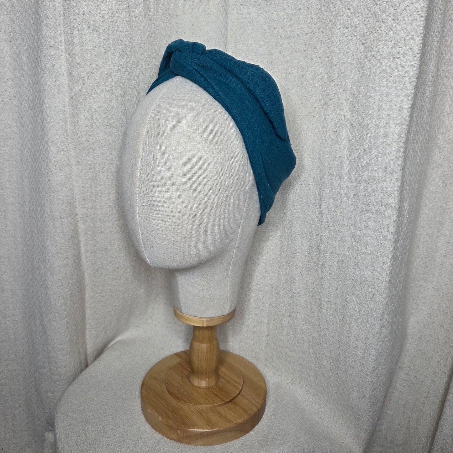 GAZE COTON BLEU CANARD