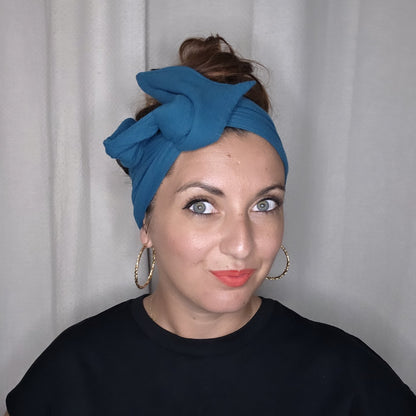 GAZE  COTON BLEU CANARD