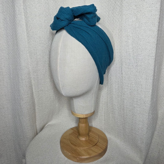 GAZE  COTON BLEU CANARD